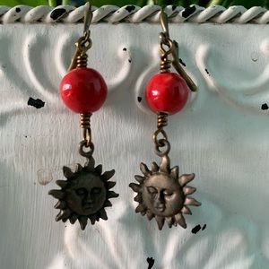 Sun disk earrings